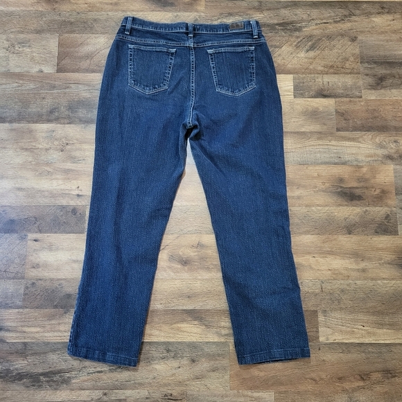 Riders by Lee Women's Relaxed Fit Straight Leg Heavyweight Blue Jeans Size 14 M - Picture 9 of 10